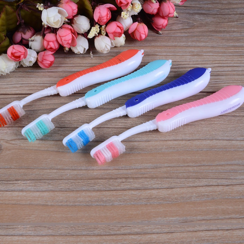 Travel Toothbrush with Blister Card Fold Toothbrush Portable Hotel Toothbrush Manufacture