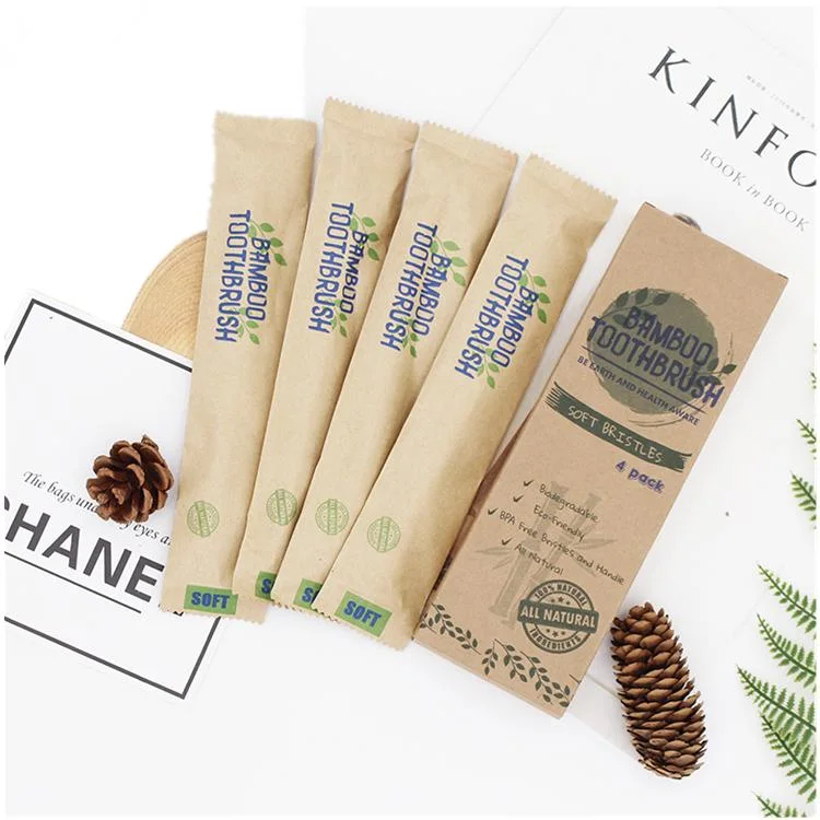Biodegradable Tooth Brush 100% Organic Private Label Eco Friendly Bamboo Products Toothbrush