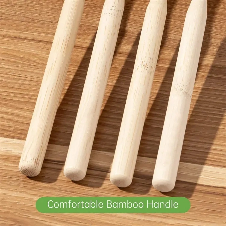 Eco Friendly Biodegradable Toothbrushes Microfiber Nano Extra Ultra Soft Bamboo Toothbrush