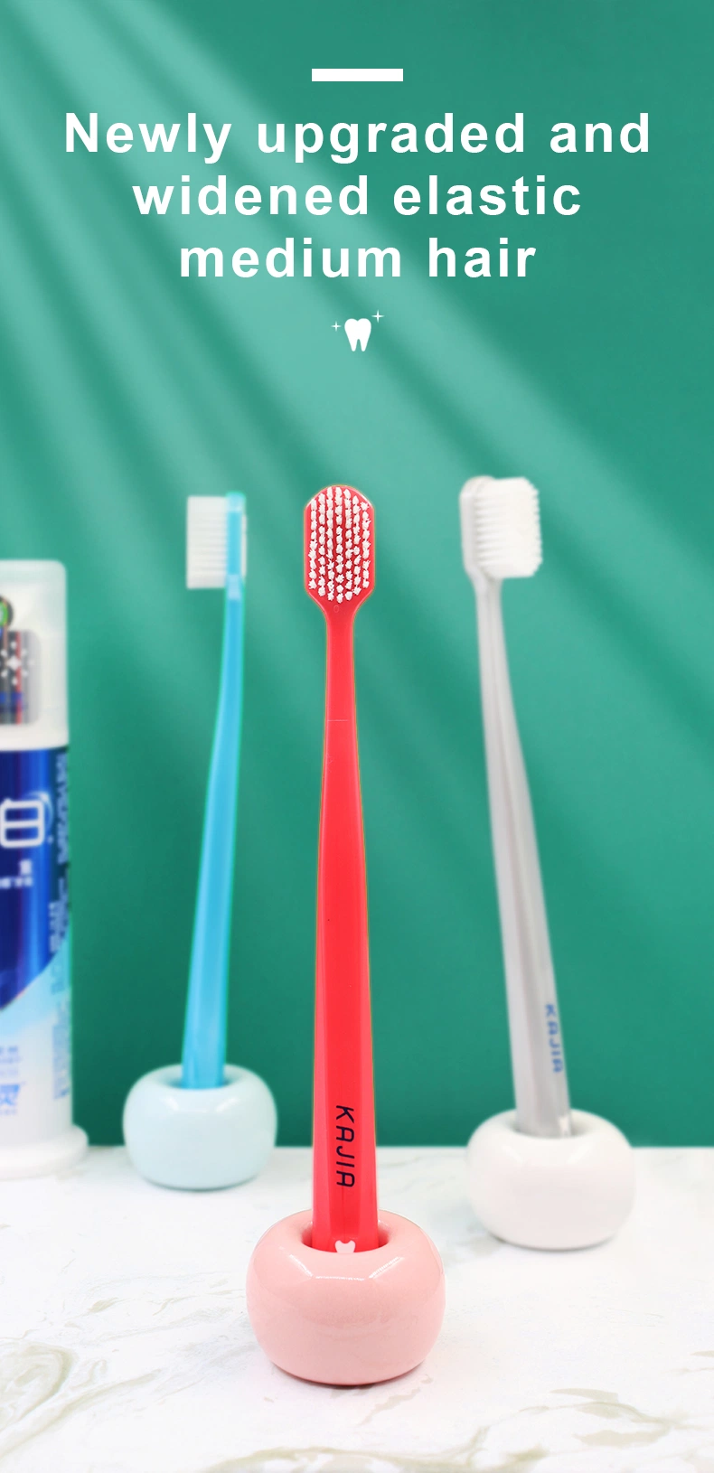 Top Fashion Good Quality Tongue Scraper Bristles Adult Toothbrush
