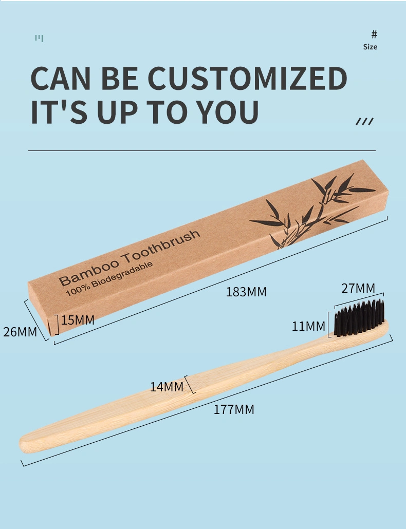 New 100% Biodegradable Bamboo Toothbrush for Kids and Adults