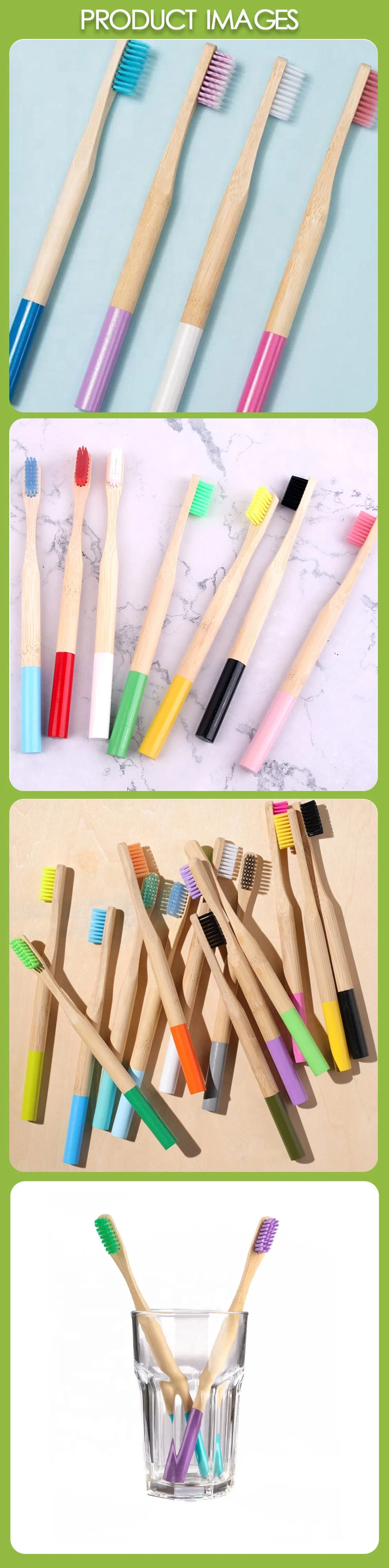 High Quality 100% Eco-Friendly Natural Charcoal Bristle Bamboo Toothbrush