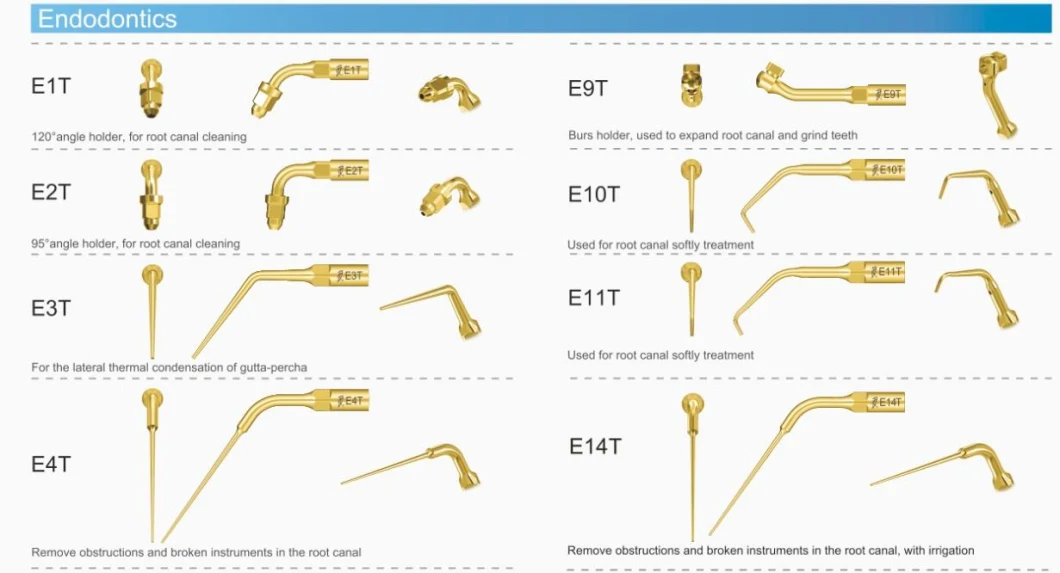 EMS Compatible Woodpecker Scaler Tips for Ultrasonic Scaer