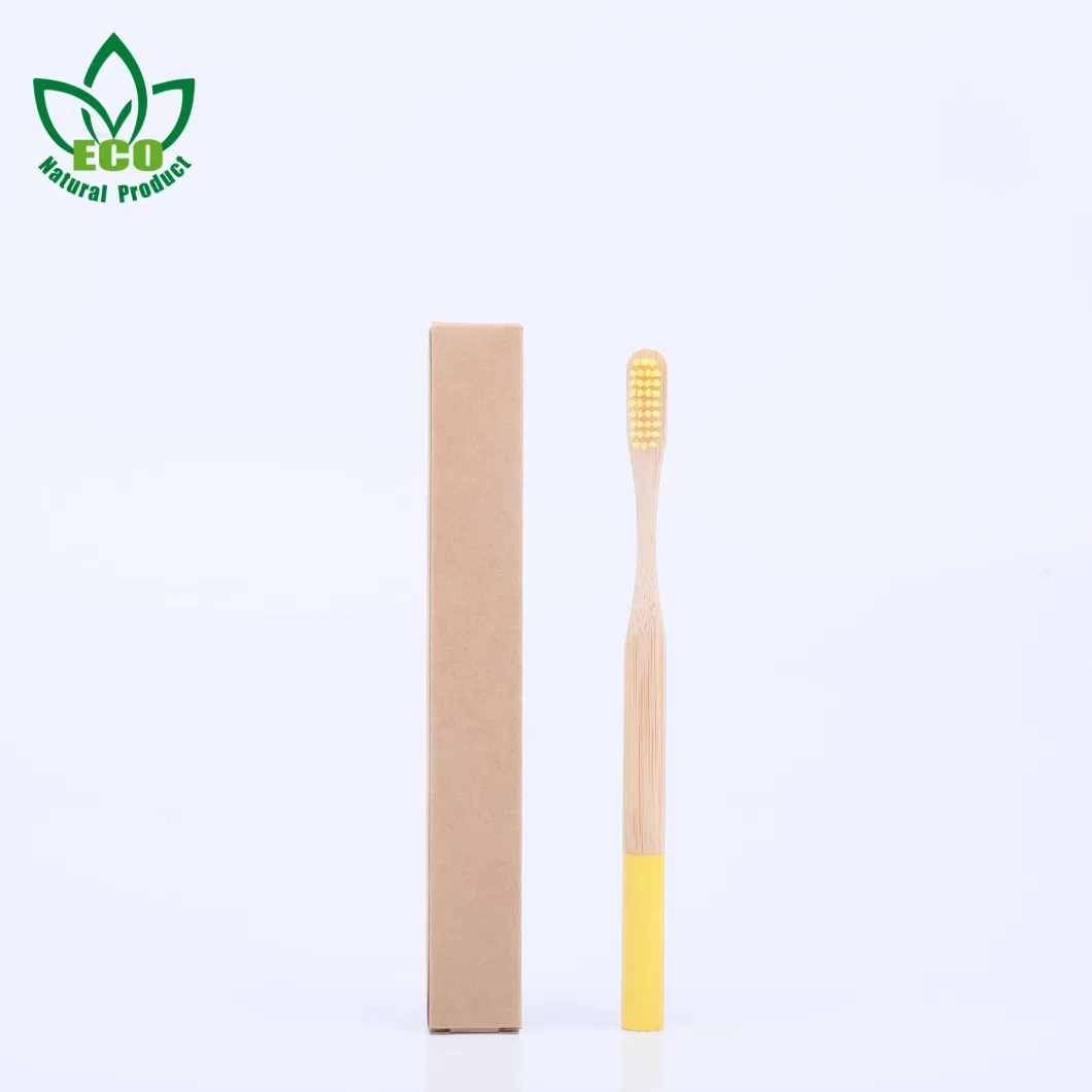 Reusable Portable Custom Logo Eco Ultra Soft Bristle Bamboo Toothbrush for Children