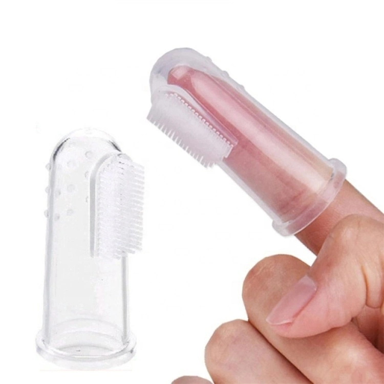 Wholesale OEM Reusable Liquid Silicone Baby Finger Brush Toothbrush for Kids
