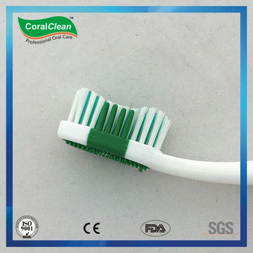 Soft Rubber Gum Massager Toothbrush with Tongue Cleaner