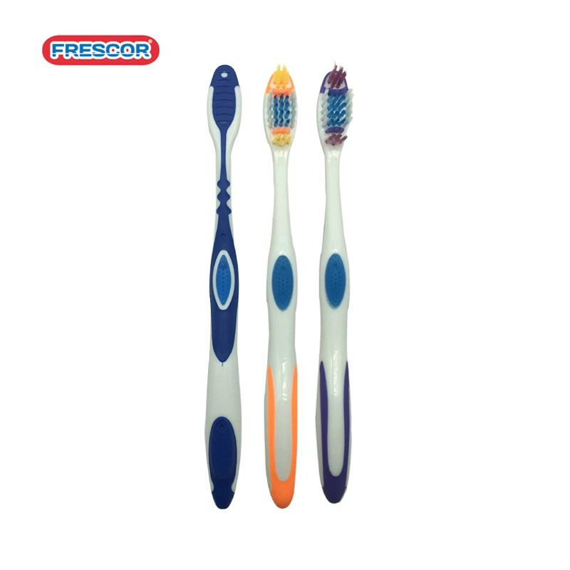 Soft Bristles Tongue Cleaner Plastic Handle Adult Toothbrush