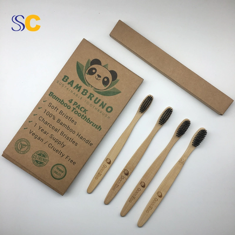 Original Ecological Eco Friendly Fancy Wholesale Custom Logo Wood Bamboo Toothbrush