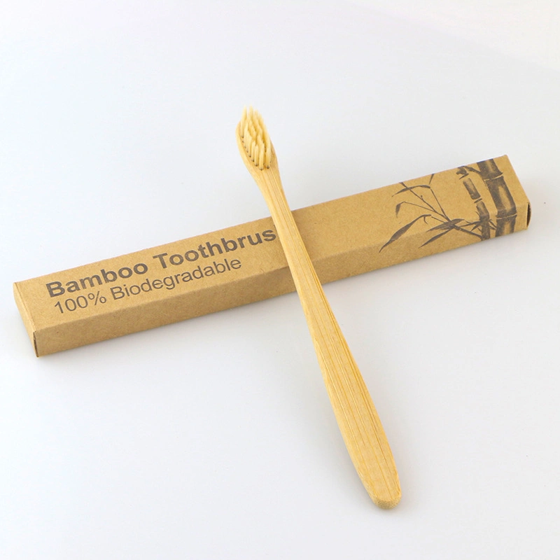 Wholesale CE Biodegradable Bamboo Toothbrush Organic Charcoal Set Wooden Tooth Brush
