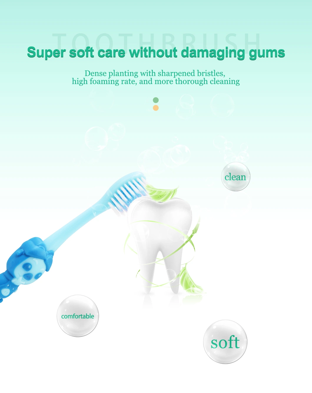 Cute Design OEM Eco Biodegradable Soft Kids Toothbrush Manual Toothbrush Children&prime;s Toothbrush