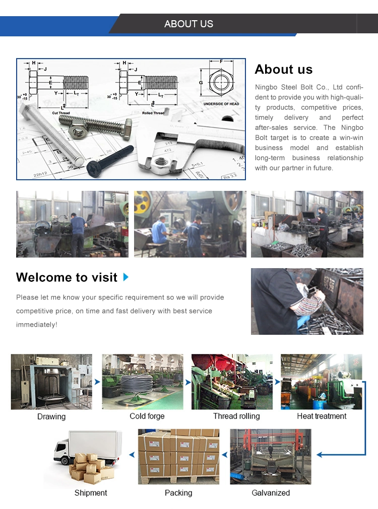 ASTM A325 Type 1 Heavy Carbon Steel Hex Structural Bolts Full Thread