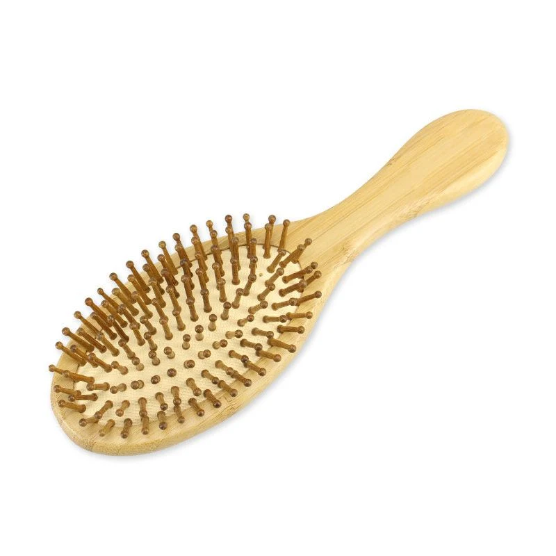 Bamboo Handle with Bamboo Bristles Paddle Hairbrush for Massaging Scalp Big Handle