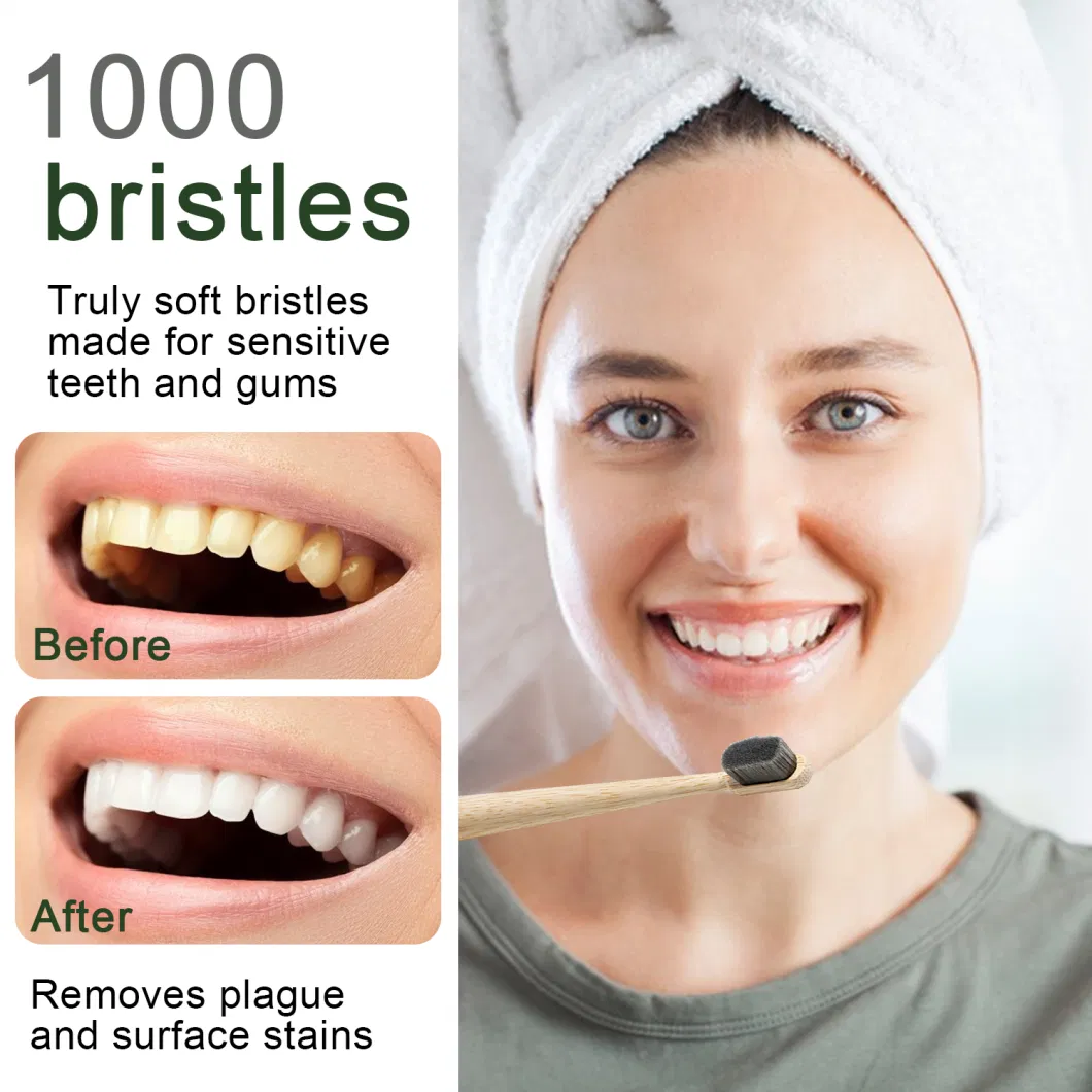 Bristles Natural Bamboo Toothbrush Oral Cleaning Zero Waste