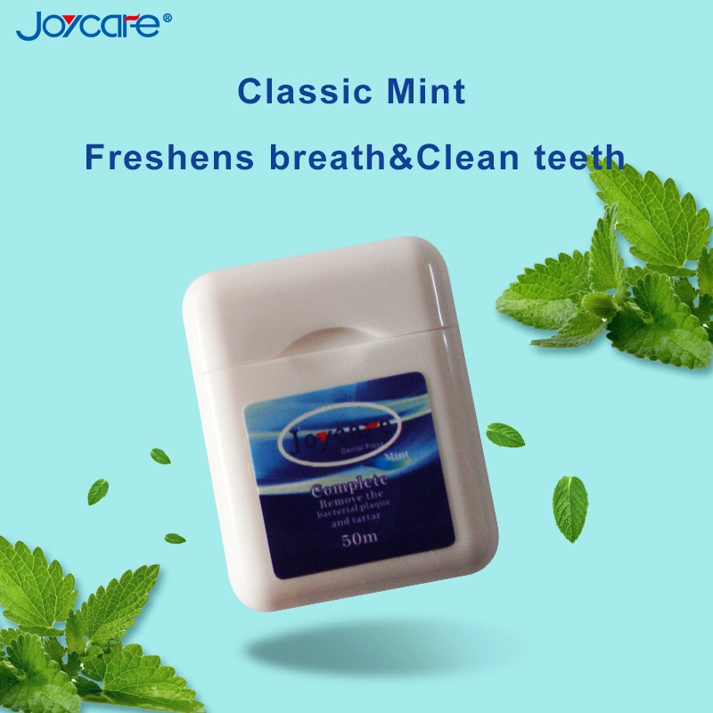 50m PTFE Dental Floss Portable Box Floss Fresh up Breath Oral Care with Mint/Natural Flavor