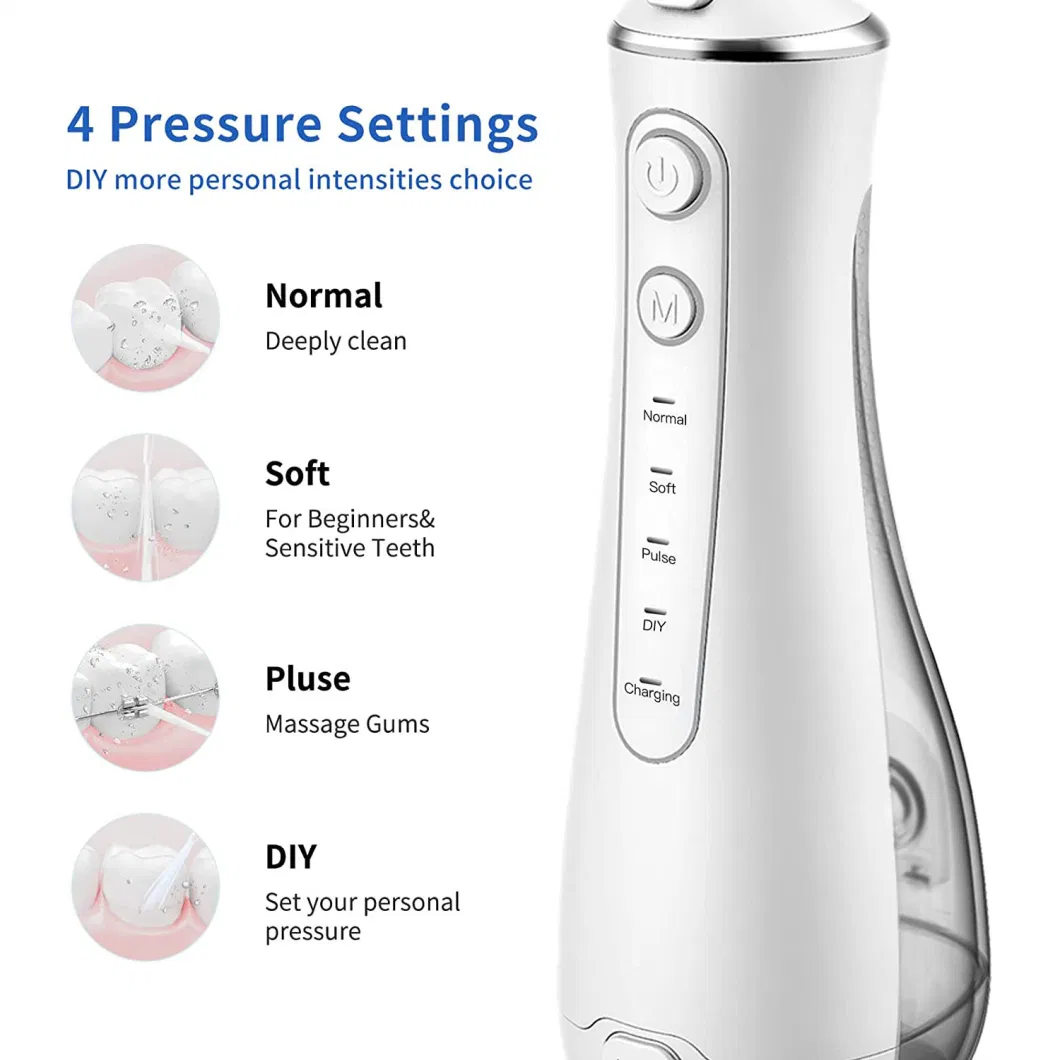Oral Irrigator with Rotating Brush for Home&Travel Cordless Teeth Cleaner