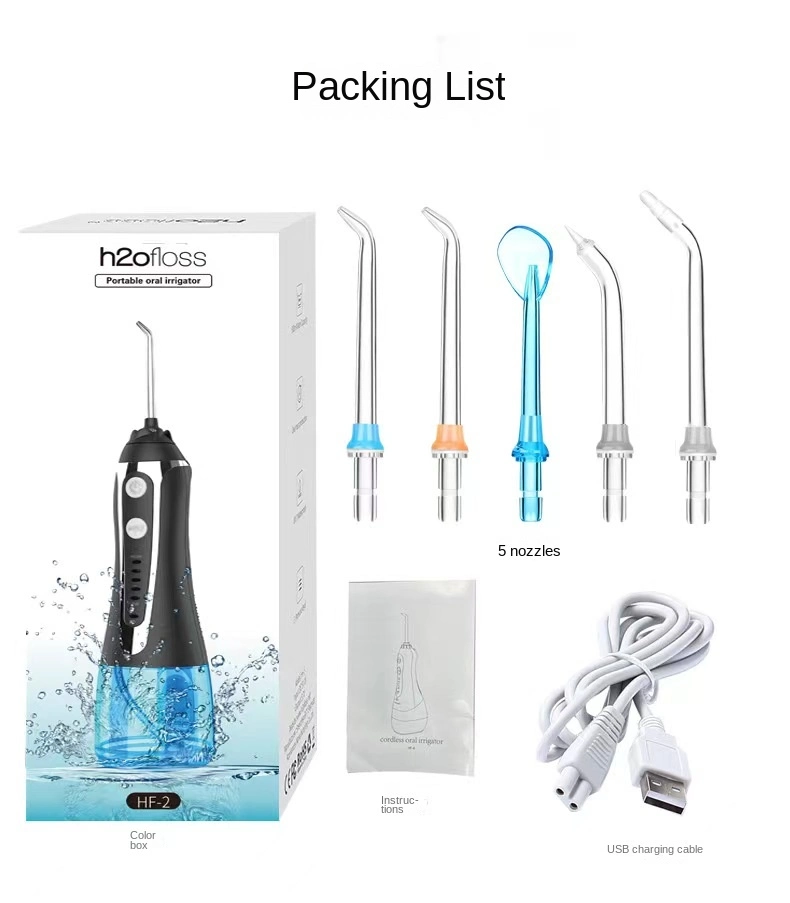 New Type Ipx7 Portable Dental Water Flooser Rechargeable Oral Irrigator with OLED Display