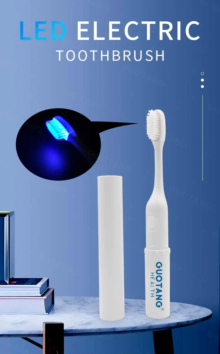 Custom Logo Slim Waterproof Teen Kids Whitening LED Electric Power Toothbrush Set