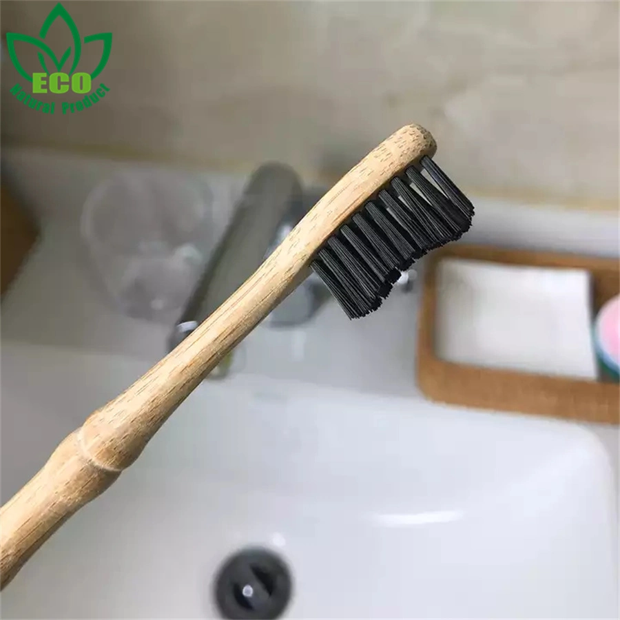 Wholesale Kits Private Label Extra Soft Bristles 100% Biodegradable Adult Ecological Reusable Charcoal Bamboo Toothbrush