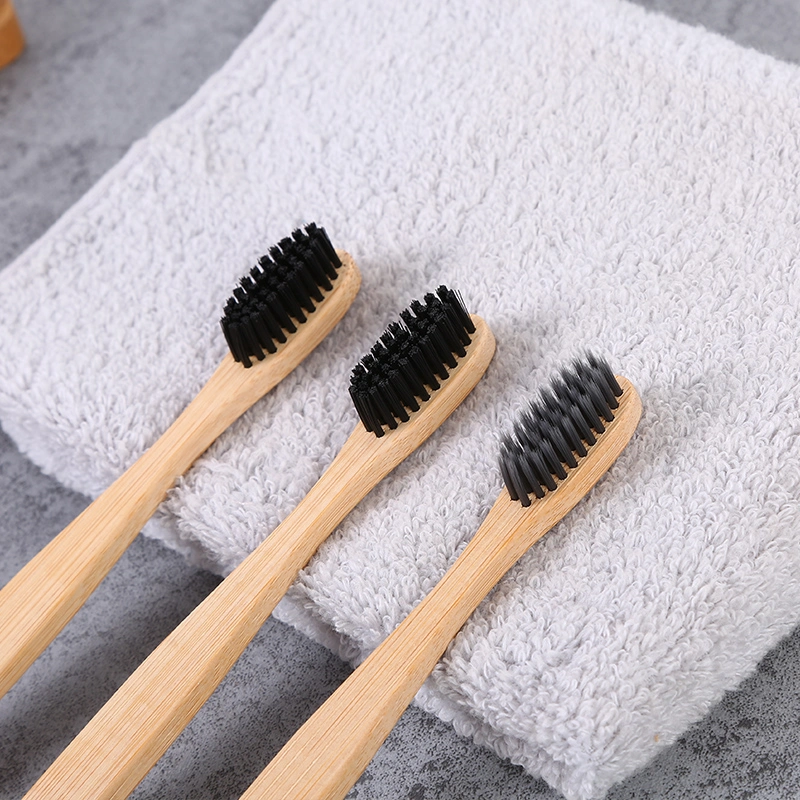 Eco Friendly Charcoal Bristles 4pks Bamboo Toothbrush