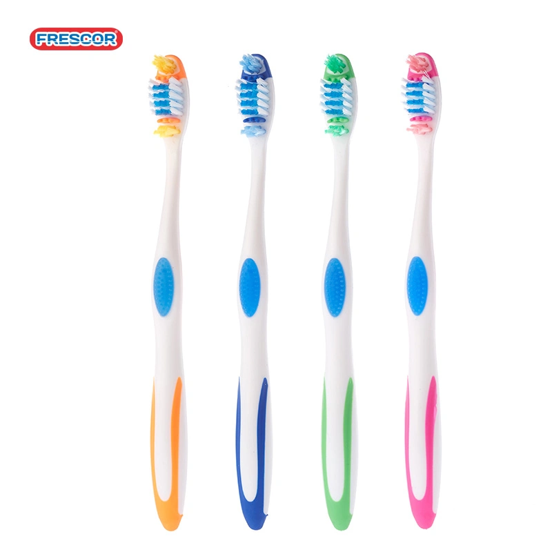 Soft Bristles Tongue Cleaner Plastic Handle Adult Toothbrush