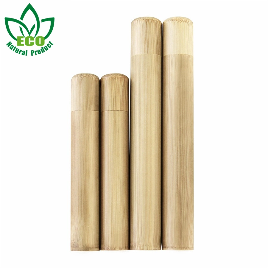 Sustainable Natural Reusable Ecological Biodegradable Bamboo Case Tooth Brush Tube