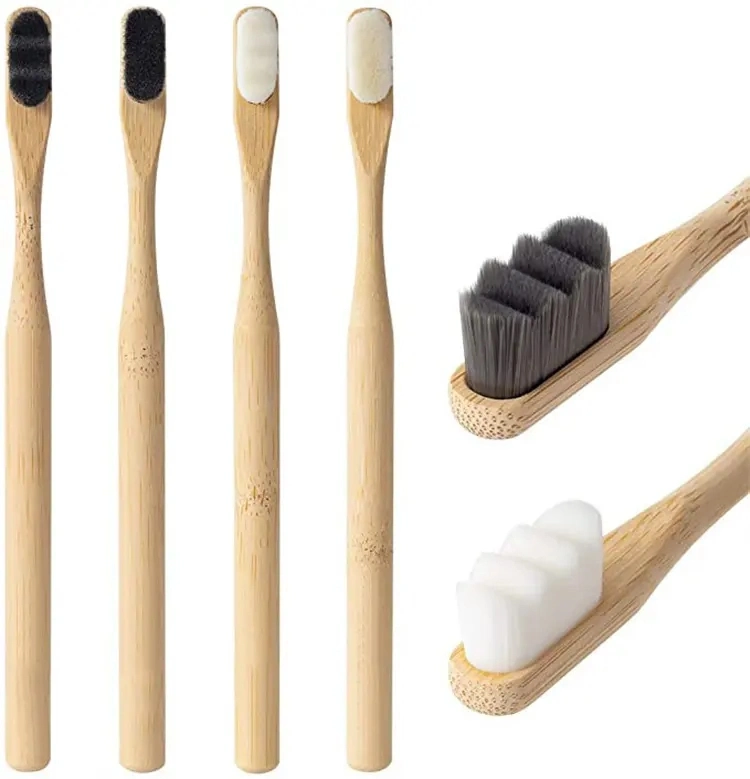 Eco Friendly Biodegradable Toothbrushes Microfiber Nano Extra Ultra Soft Bamboo Toothbrush