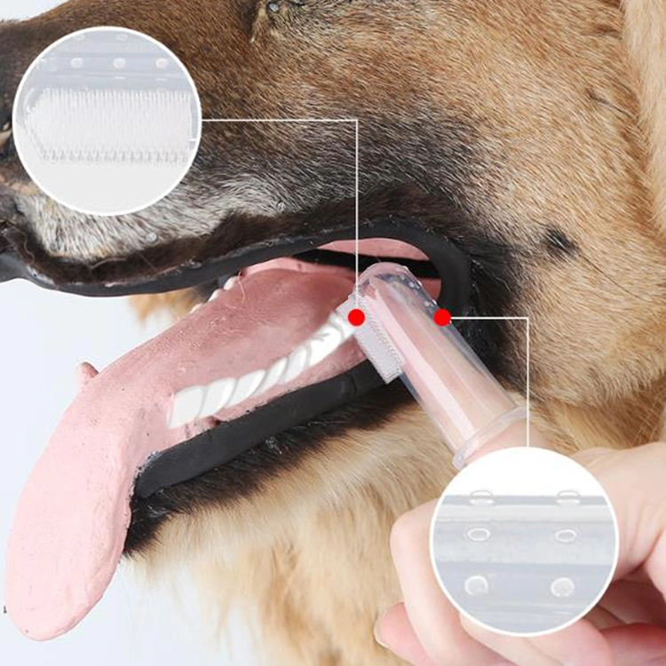 Pet Teeth Cleaning Dog Finger Toothbrush for Easy Cleaning Tongue and Teeth
