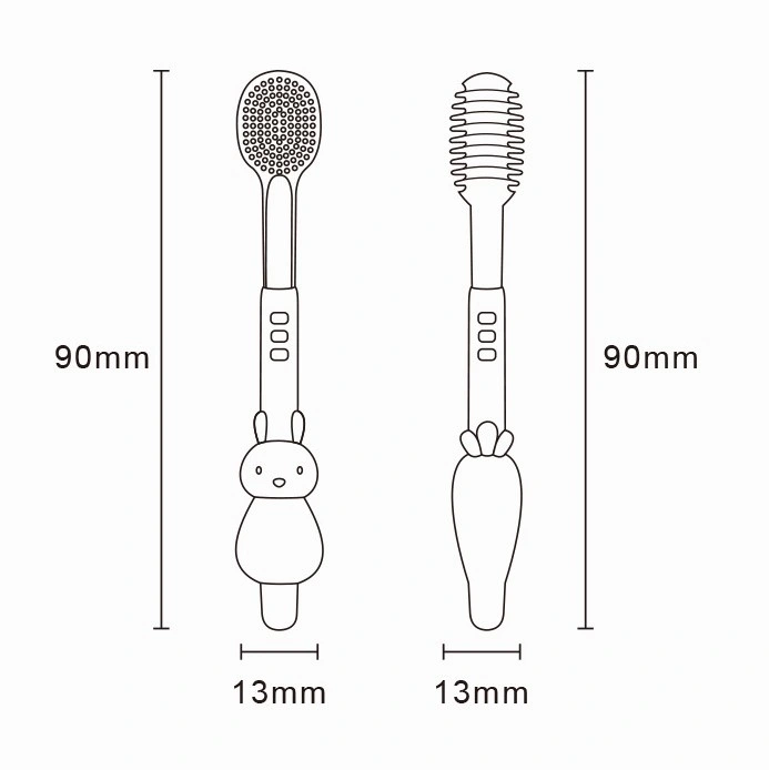 Premium Soft Manual Baby Kids Oral Training Silicone Toothbrush