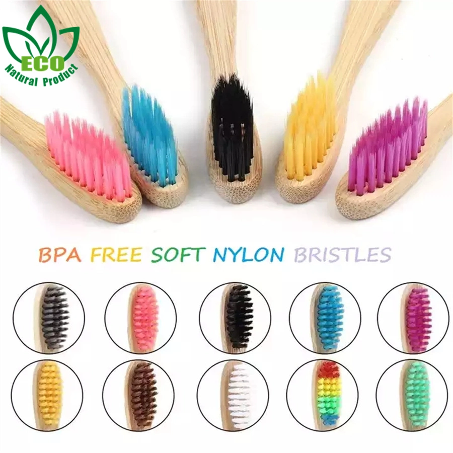 Wholesale Eco Friendly Bamboo Toothbrush Medium Firm Bristles Biodegradable Bulk Wooden Toothbrushes