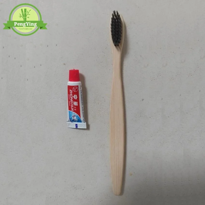 Hotel Disposable Natural Bamboo Toothbrush with Toothpaste 3~5g