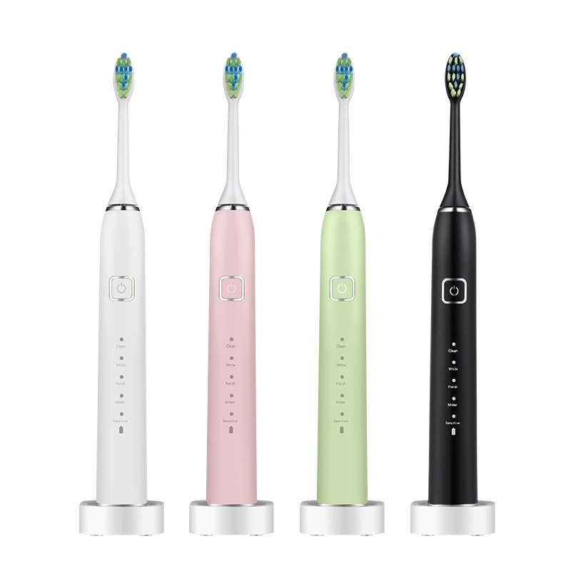 Adult Electric Rotary Toothbrush, Household Waterproof Soft Bristle Vibrating Toothbrush