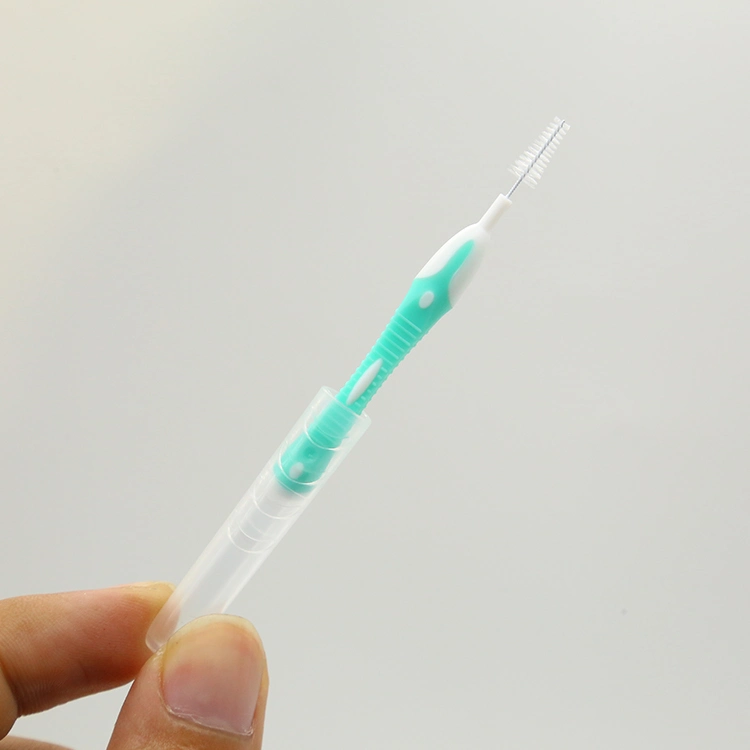 for Custom Logo Teeth Breath Cleaning Bulk Nylon Bristles Safe Oral Care Cleaning Convenient Retractable Tooth Brush Interdental Brush