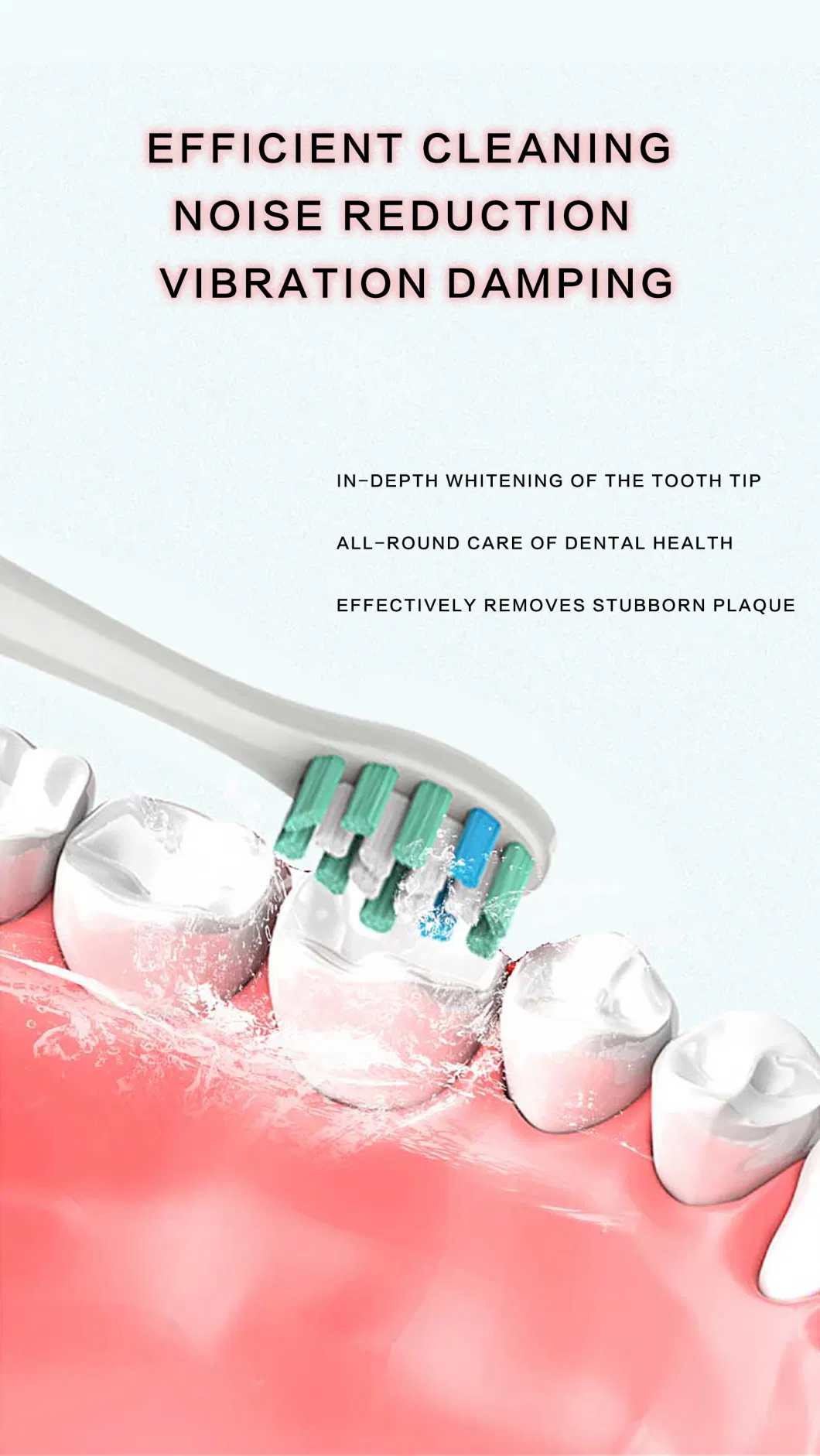 Premium Oral Care Sonic Brush Technology Sleek Dental Devices Toothbrush