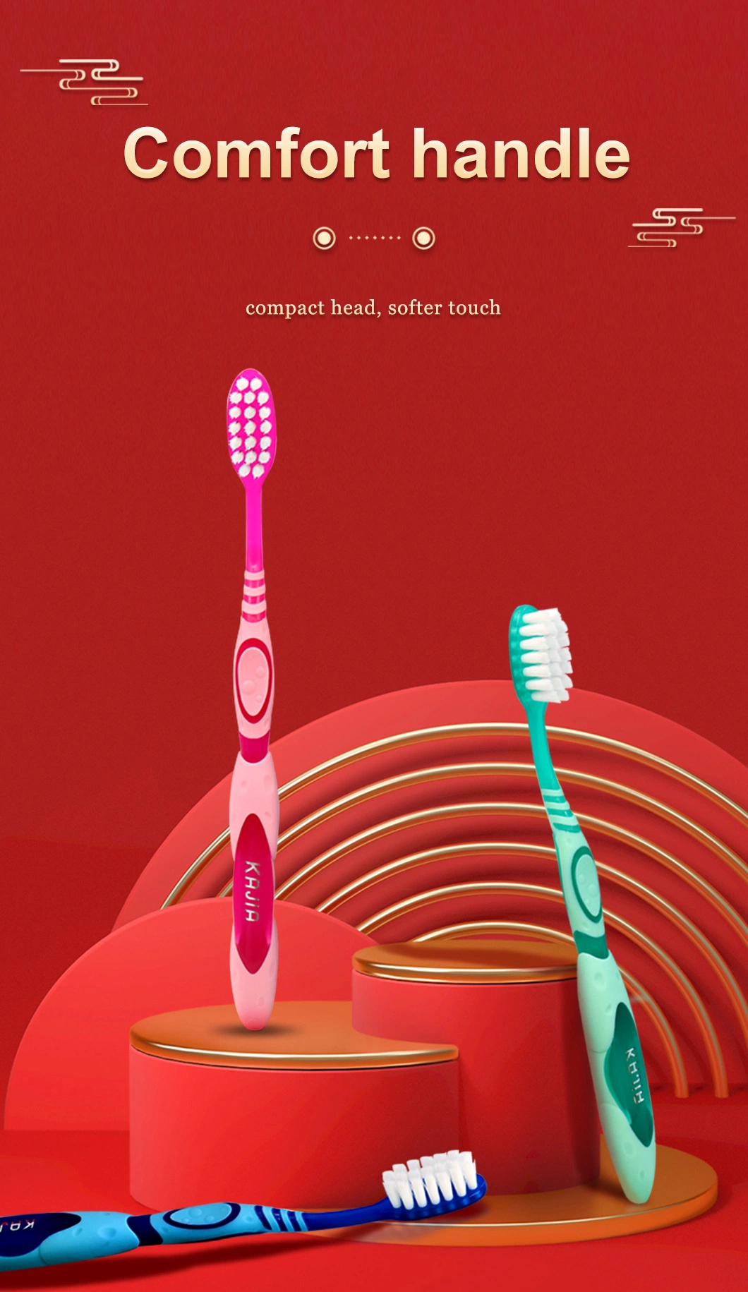 Good Quality Special Handle Fast Delivery Custom Logo Modern Design Adult Toothbrush