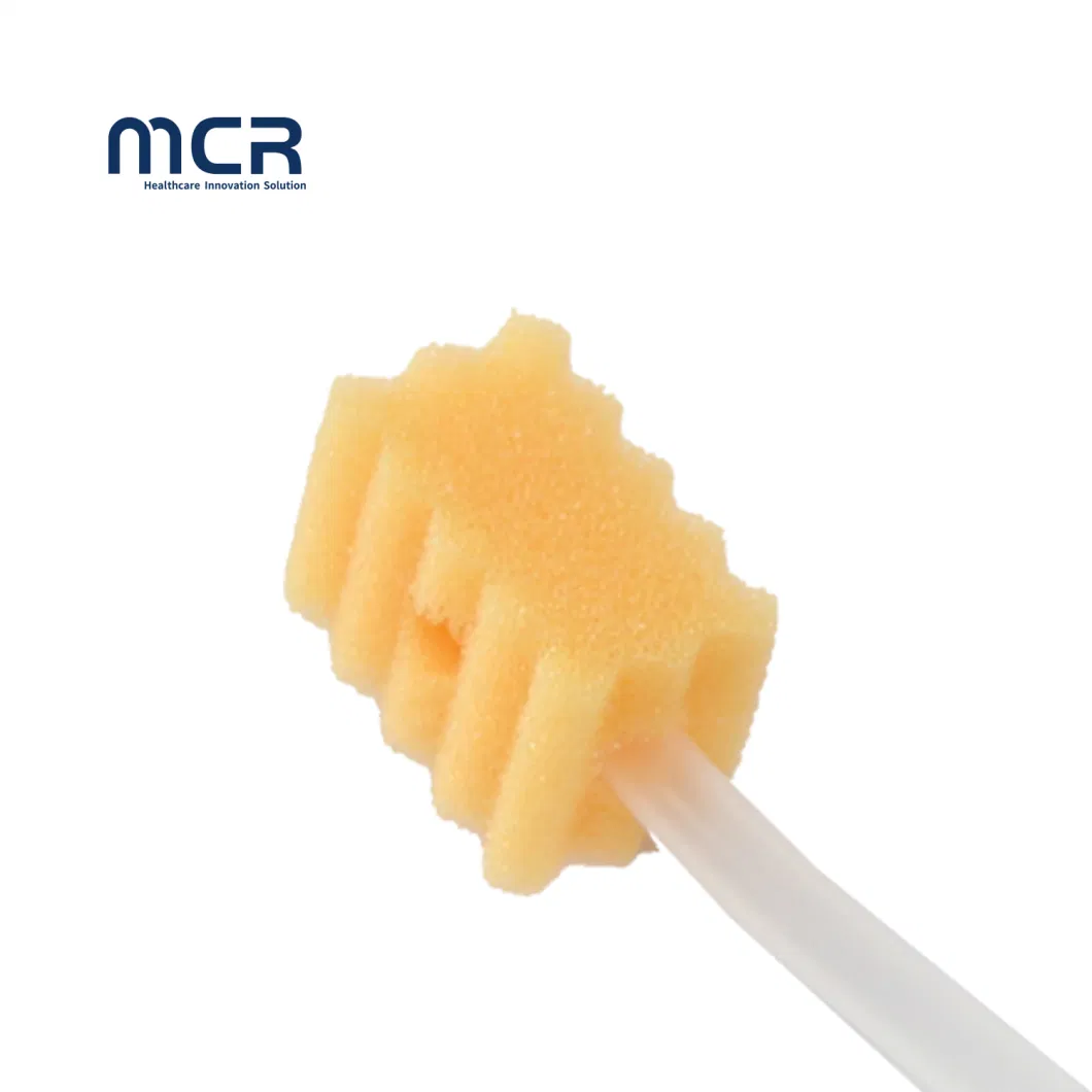 Disposable Dental Sponge Oral Tooth Brush with Suction for Cleaning Use