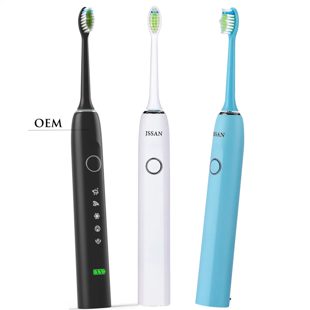 D72 China Supplier High Quality OEM/ODM Ipx7 Waterproof Vibrating Black Sonic Electric Toothbrush with Sonic Motor and DuPont Bristle Head