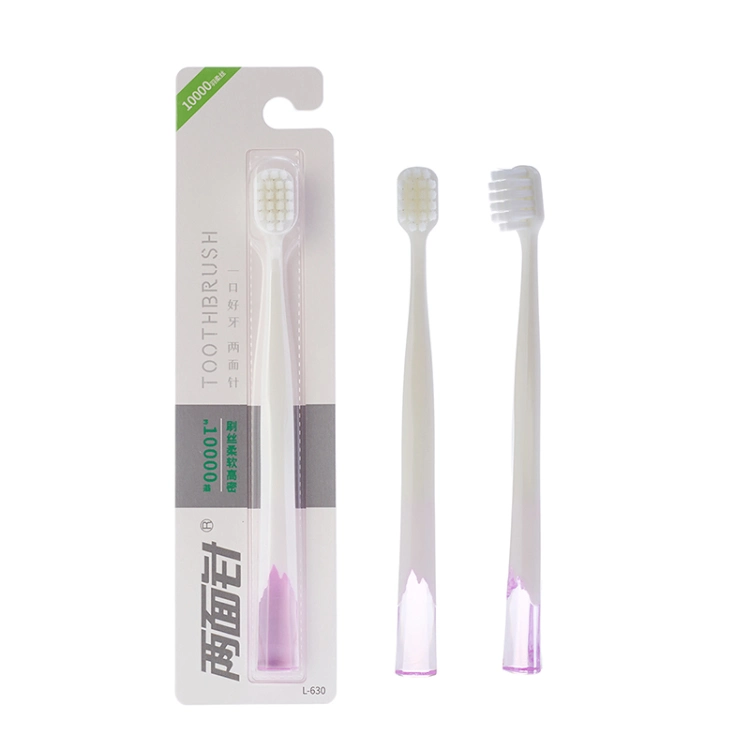 Custom New Designs Premium 10000 Micro Nano Soft Bristles Small Head Plastic Adult Toothbrush Supplier