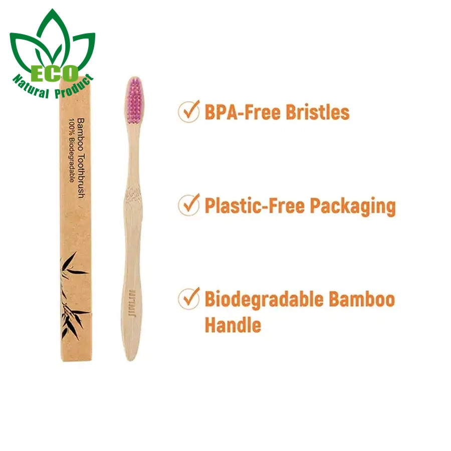 2022 Trending Products Organic Ecological Brands Logo Private Label Bamboo Soft Toothbrush