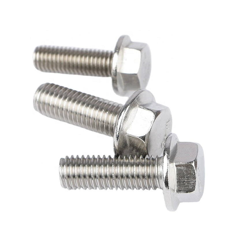 Yellow Zinc Flange Bolt Grade 4.8 Fasteners Wholesale Carbon Steel 4.8/ 8.8/ 10.9/ 12.9 Ect DIN Fully Thread 10mm-500mm Building