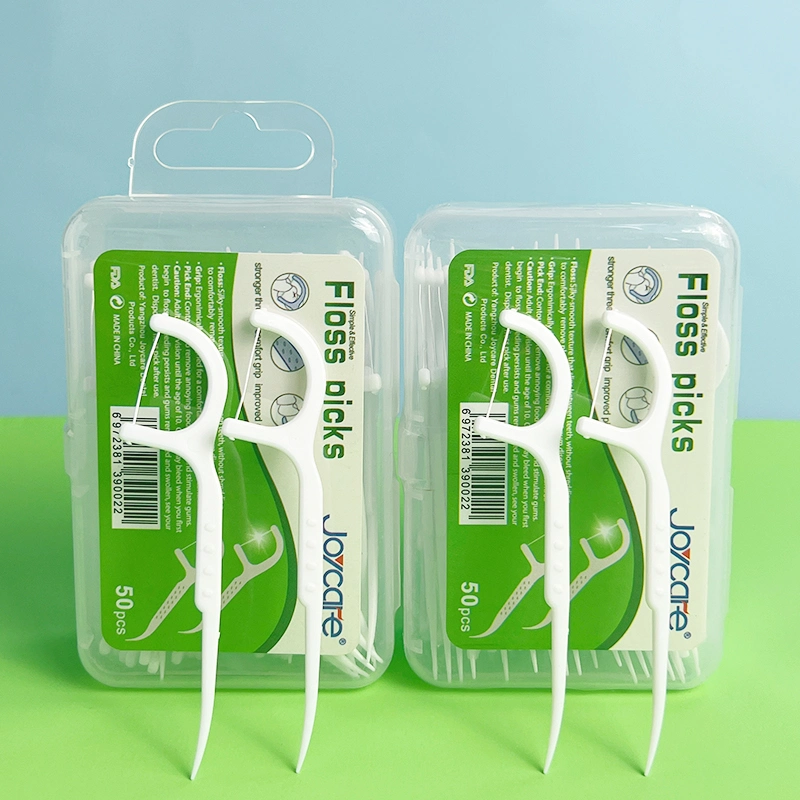 New Design Boxed Package Disposable Plastic Dental Floss Pick