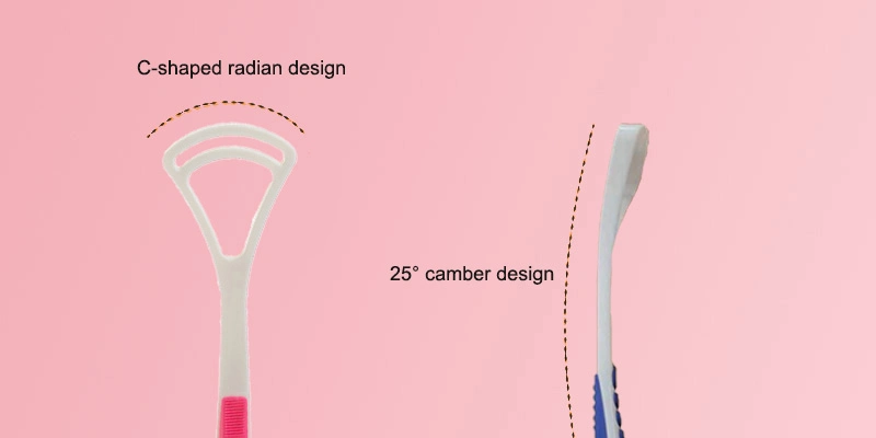 Wholesale Plastics Tongue Scraper Brush Tongue Cleaner for Oral Hygiene