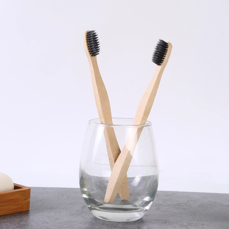 Organic Bamboo Toothbrush with Soft Charcoal Bristles