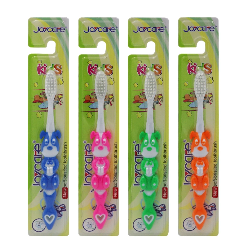 Wholesale Kids Child Tooth Brush Soft Bristles Dog Handle Dental Cleaning Toothbrush Hanging Available
