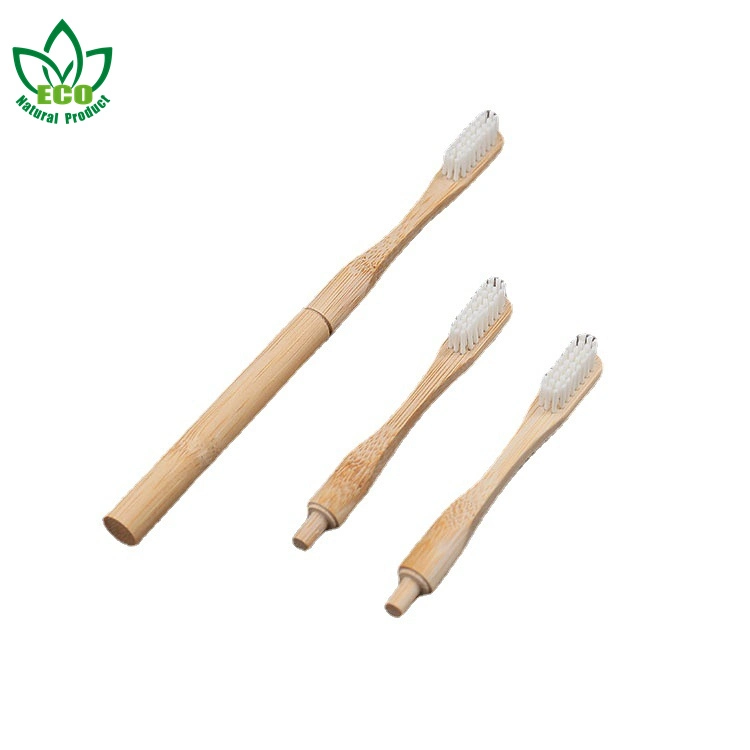 Biodegradable Eco Friendly Toothbrush Head Replacement Bamboo Toothbrush with Replaceable Head