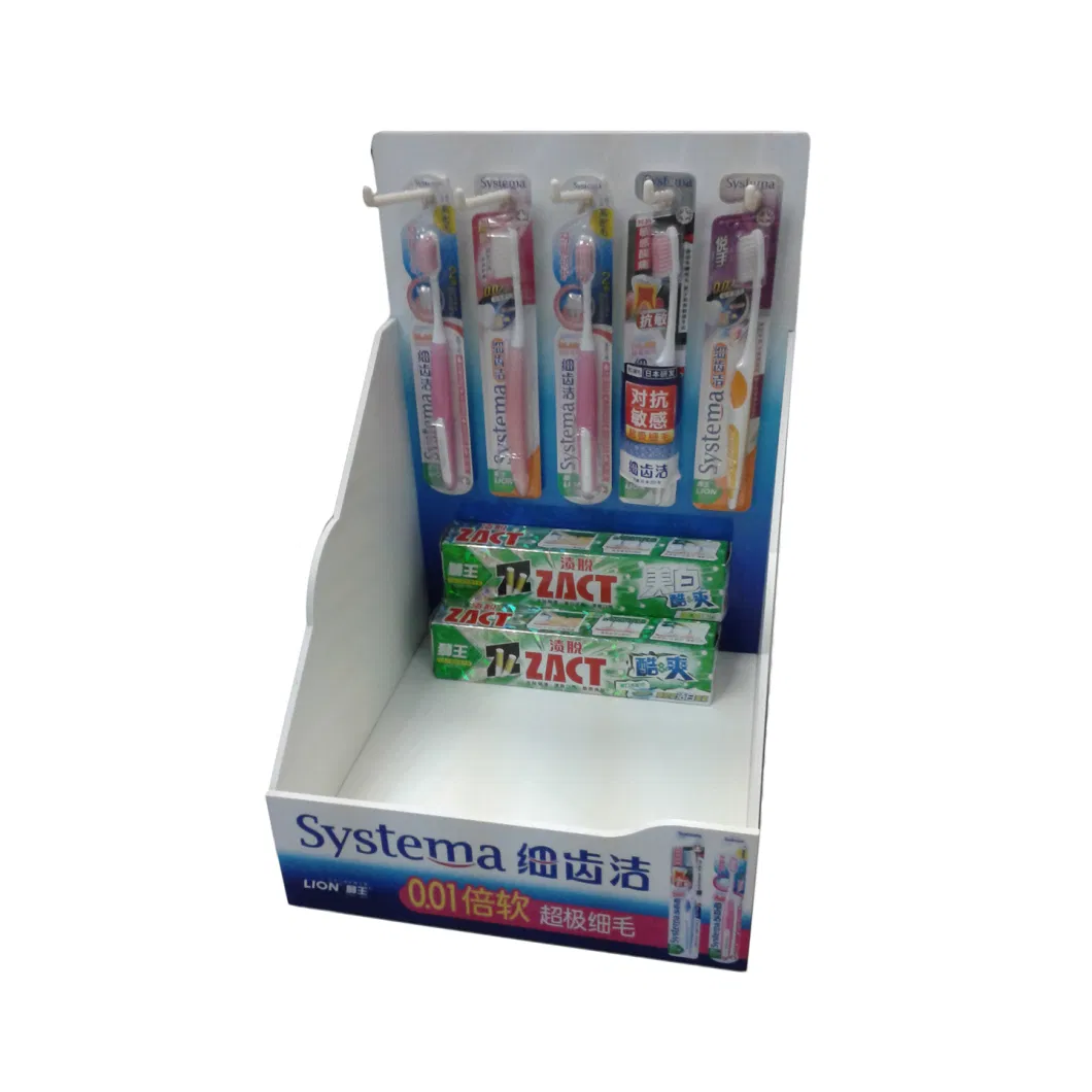 Store Retail Cardboard Toothbrush Countertop Display Cases