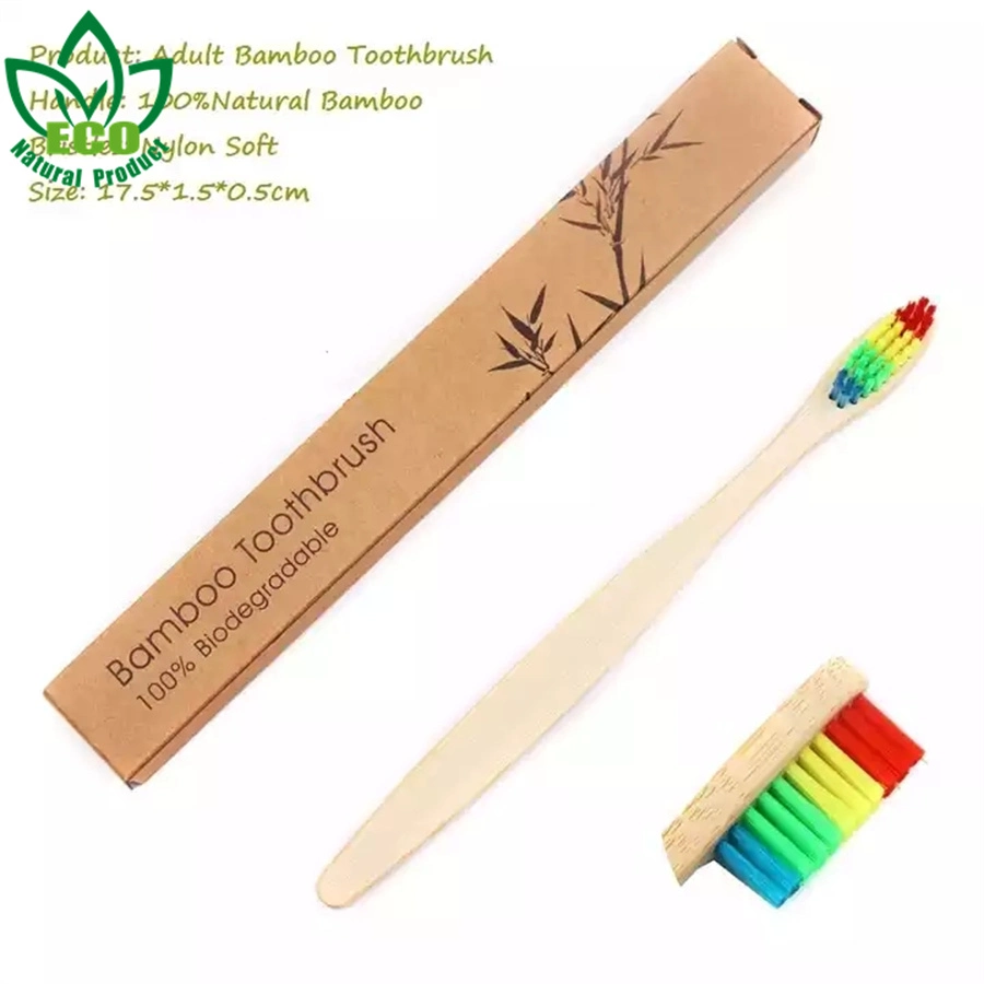 Wholesale Eco Friendly Bamboo Toothbrush Medium Firm Bristles Biodegradable Bulk Wooden Toothbrushes