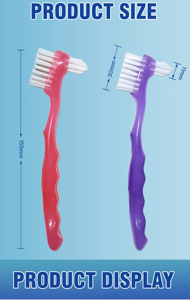 Dental Denture Brush for False Tooth Cleaning Toothbrush