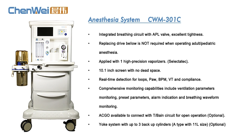 Hot Selling Inhalation Anesthetic Machine Cwm-301c