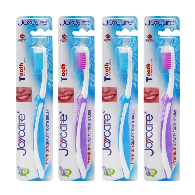 High Quality Large Brush Head Nylon Bristles Rubber Handle Adult Toothbrush