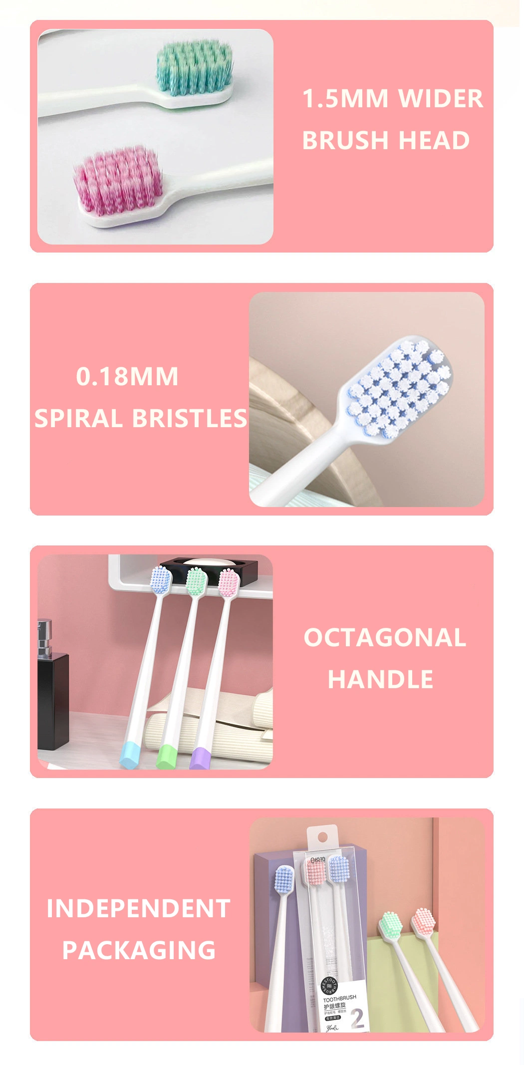 Factory Price Wide Brush Head Ultra Soft Toothbrush Bulk Adult Toothbrush